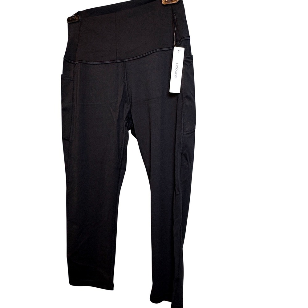 New Ododos large Leggings Black High Waisted Capri Pockets CFBADBW athleisure